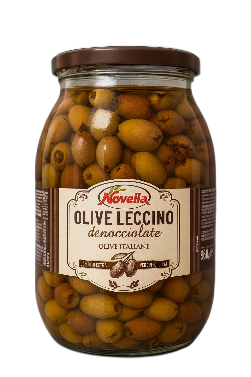 OLIVE LECCINO DENOCCIOLATE in olio di girasole e extravergine d'oliva 980gr