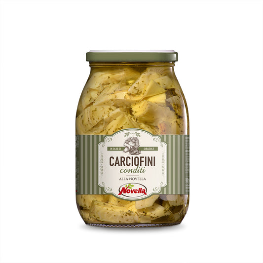 CARCIOFI CONDITI ALLA NOVELLA in olio di girasole 980gr