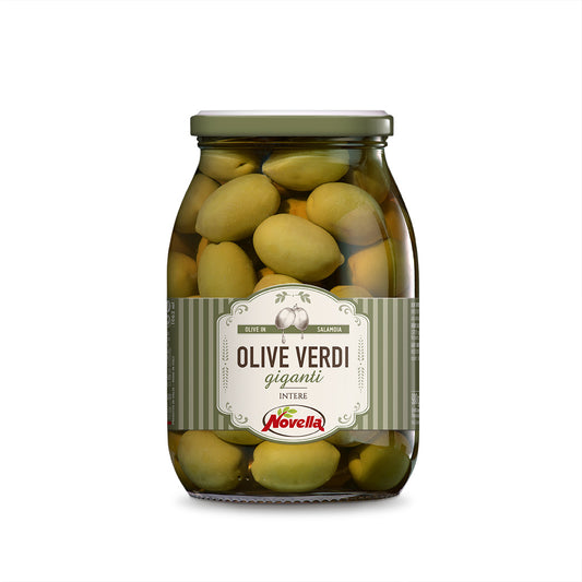 OLIVE GIGANTI INTERE in salamoia 980gr