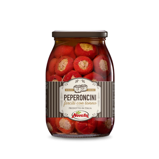 PEPERONCINI FARCITI CON TONNO in olio di girasole 980gr