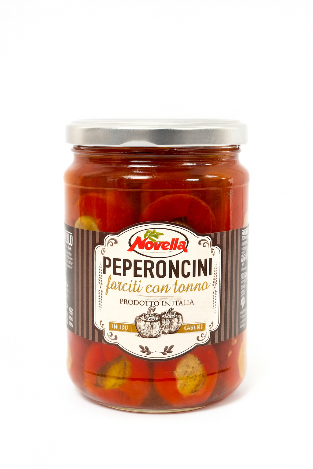 PEPERONCINI FARCITI CON TONNO in olio di girasole 520gr
